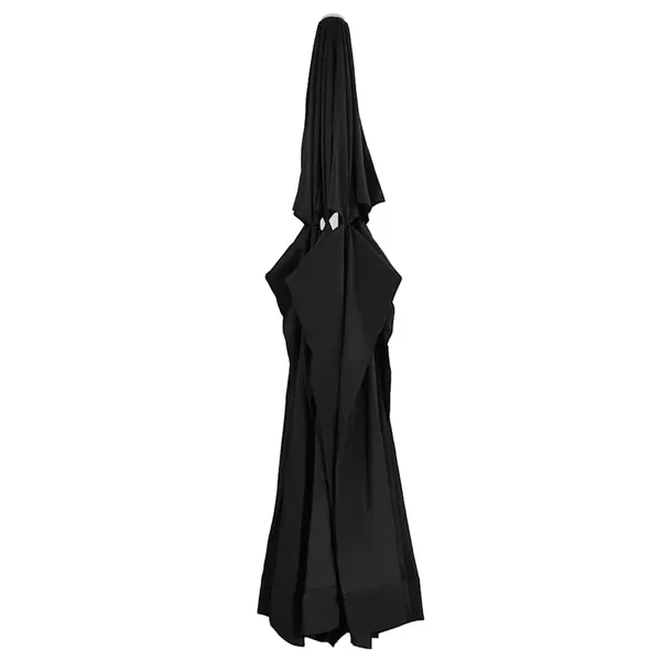 Tissu de remplacement pour parasol d'extérieur Noir 610 cm