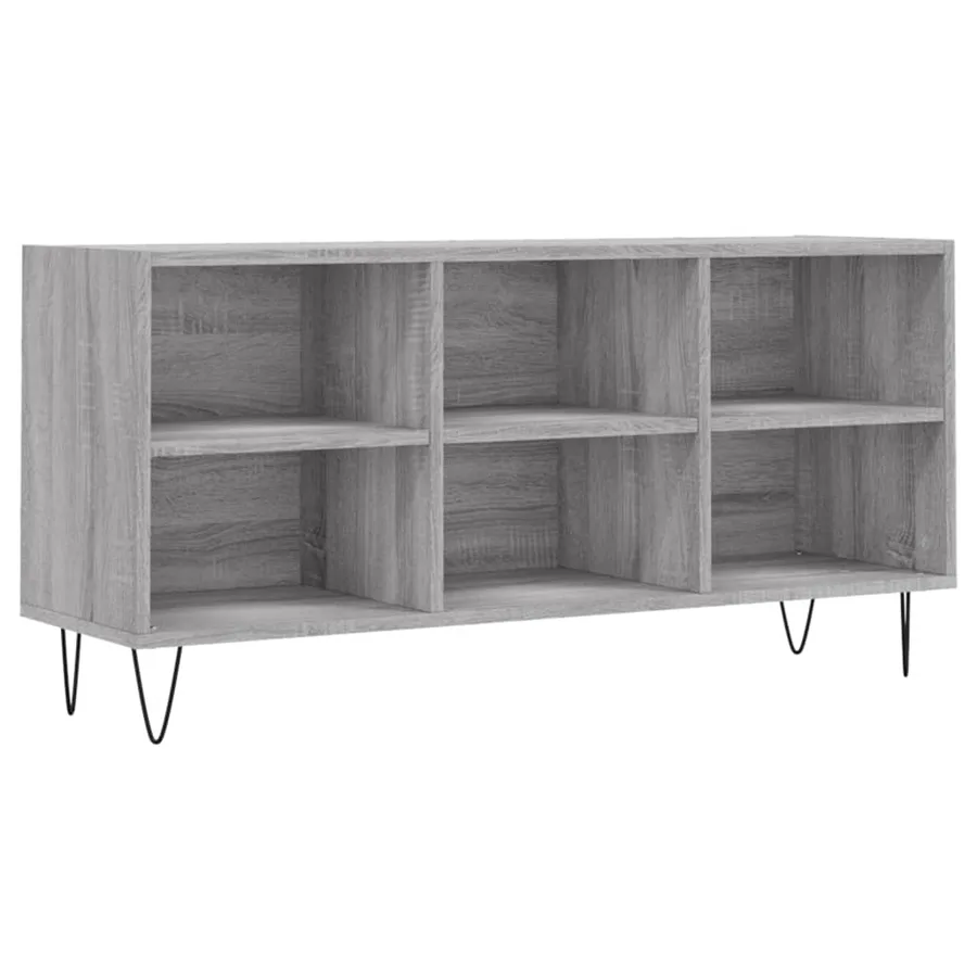 Meuble TV sonoma gris 103,5x30x50 cm bois d'ingénierie - 2