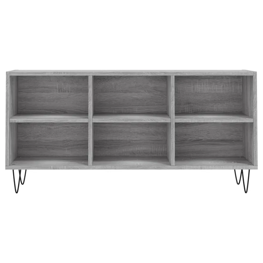 Meuble TV sonoma gris 103,5x30x50 cm bois d'ingénierie - 4