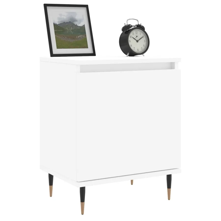 Tables de chevet 2 pcs blanc 40x30x50 cm bois d'ingénierie - 3