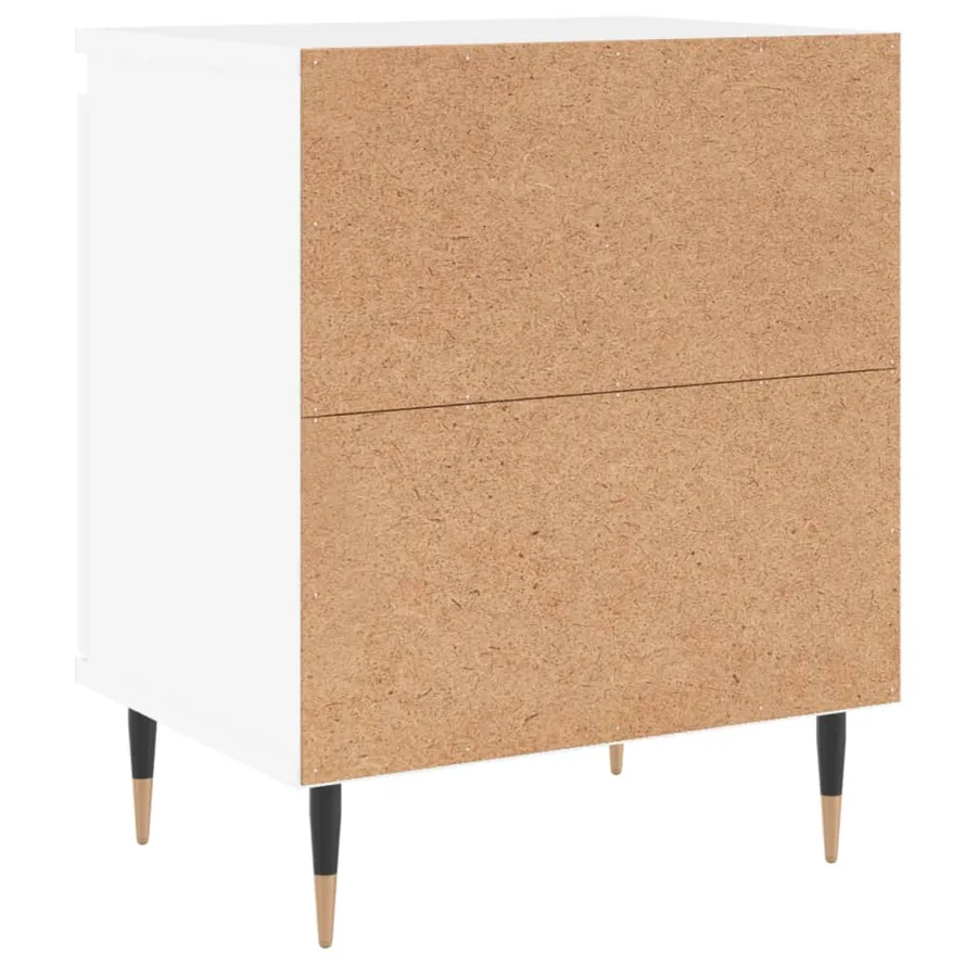 Tables de chevet 2 pcs blanc 40x30x50 cm bois d'ingénierie - 8