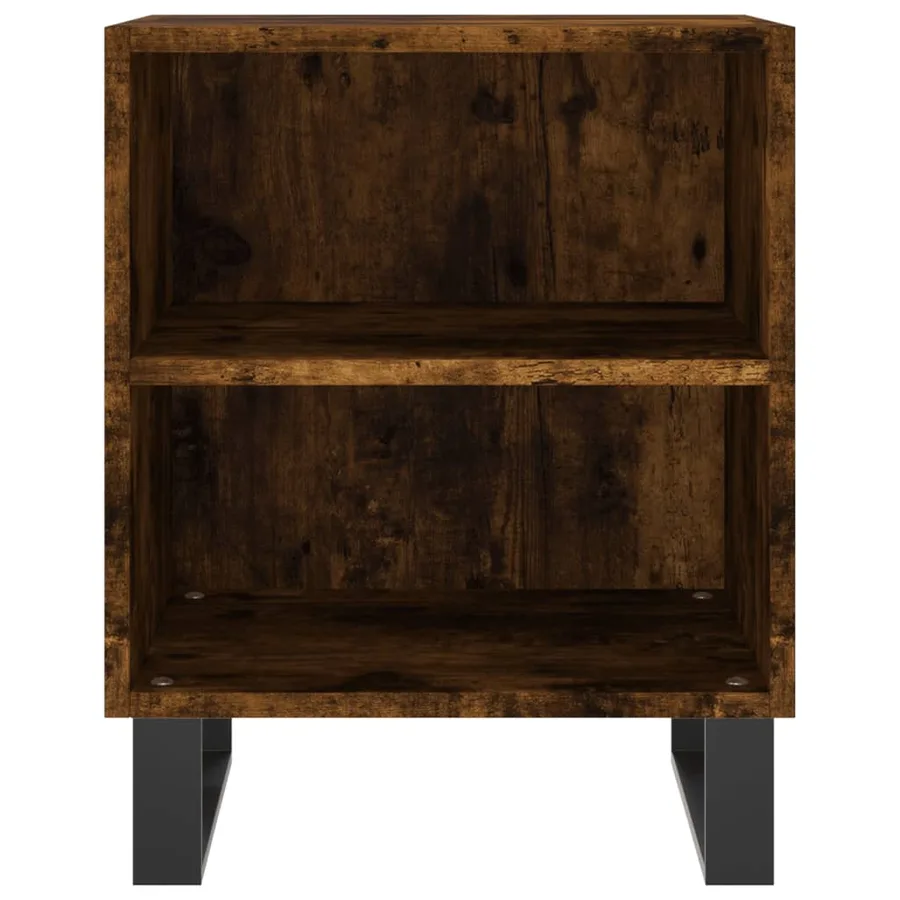 Tables de chevet 2 pcs chêne fumé 40x30x50 cm bois d'ingénierie - 5