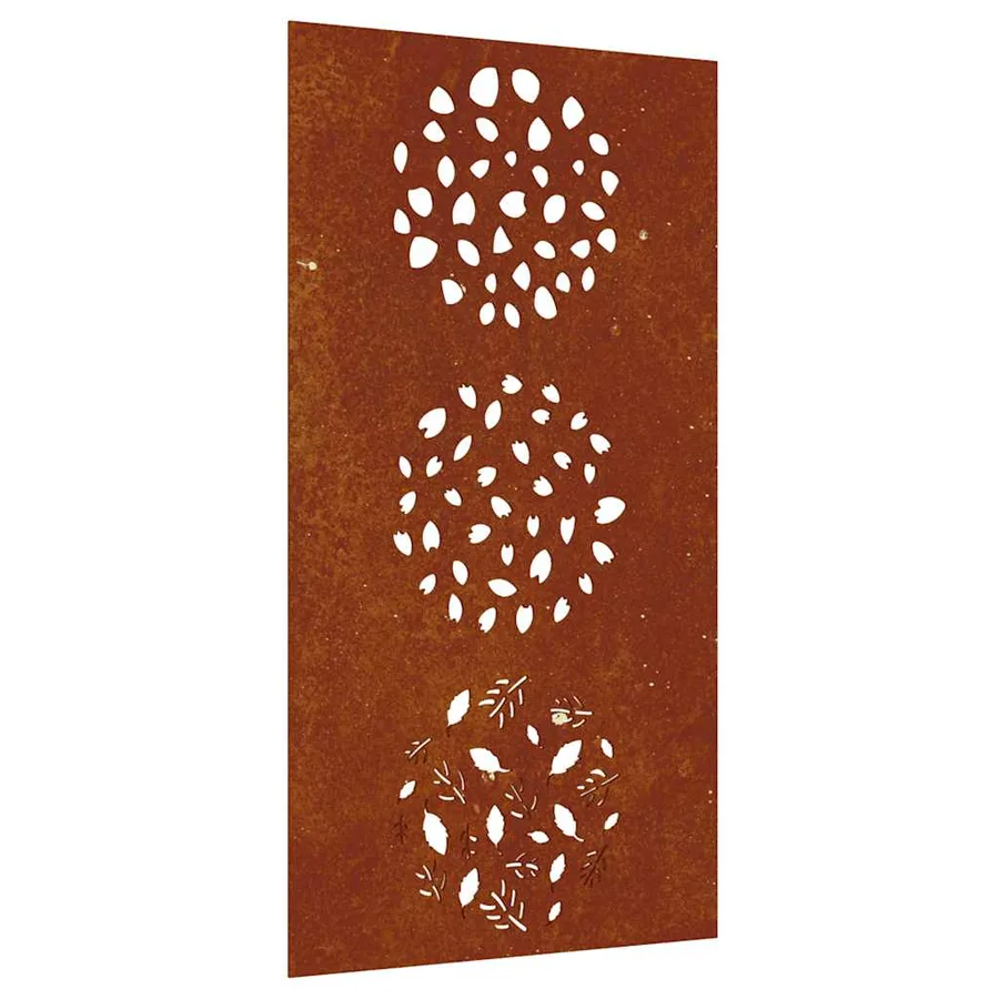 Décoration murale jardin 105x55 cm acier corten design feuille - 2