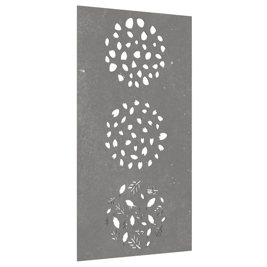 Décoration murale jardin 105x55 cm acier corten design feuille - 3