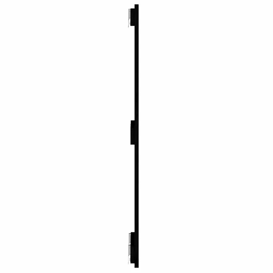 Tête de lit murale Noir 82,5x3x90 cm Bois massif de pin - 5