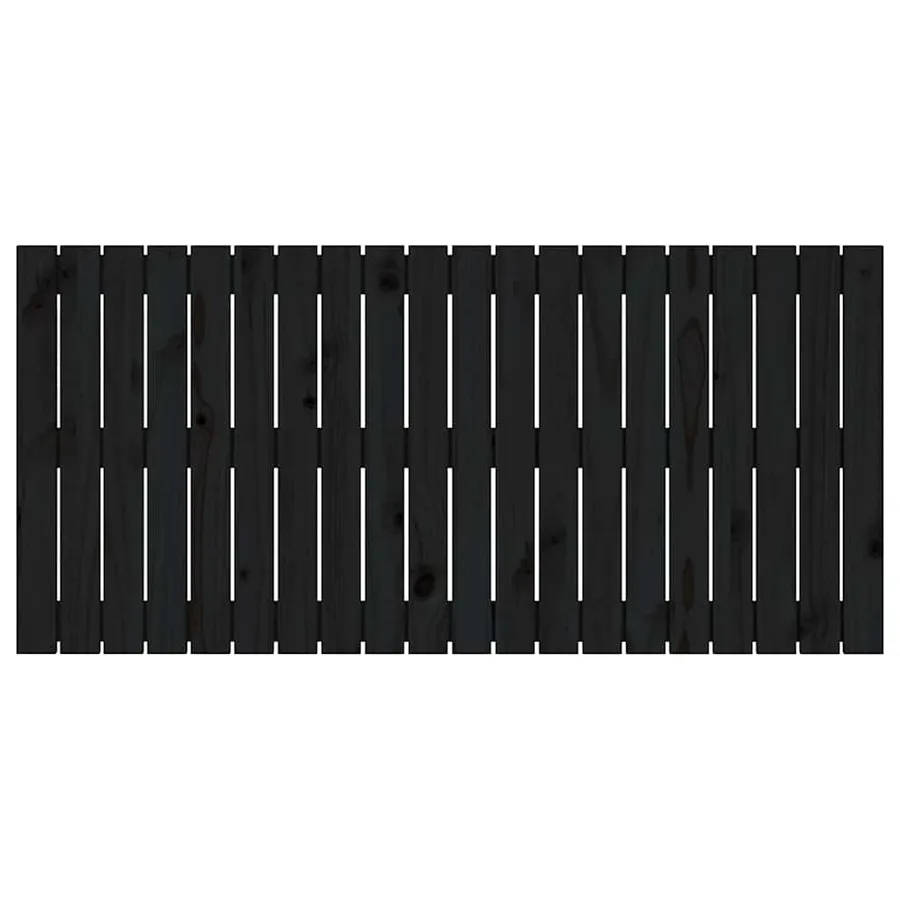 Tête de lit murale Noir 127,5x3x60 cm Bois massif de pin - 4