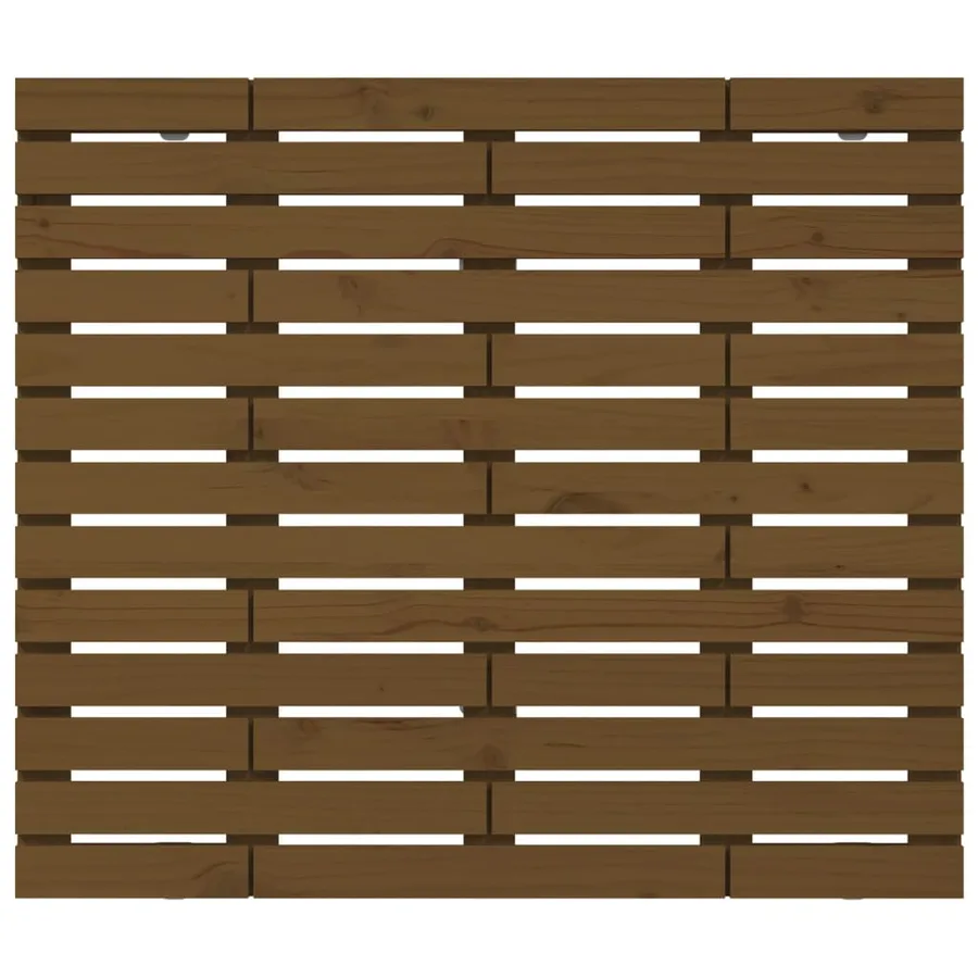 Tête de lit murale Marron miel 126x3x91,5 cm Bois massif de pin - 4