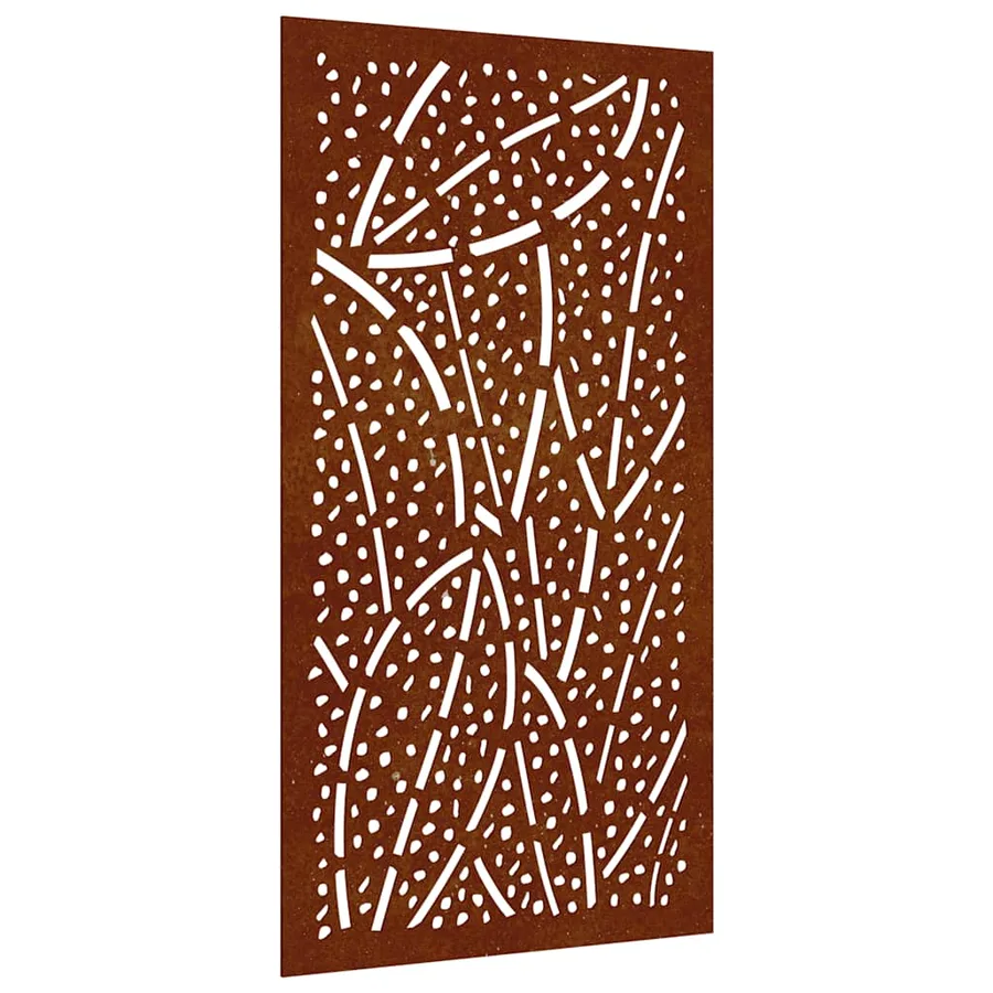Décoration murale jardin 105x55 cm acier corten design feuille - 2