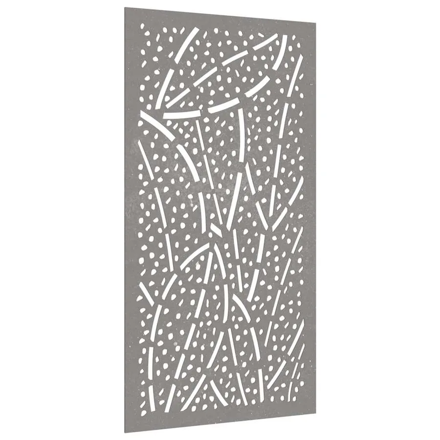 Décoration murale jardin 105x55 cm acier corten design feuille - 3