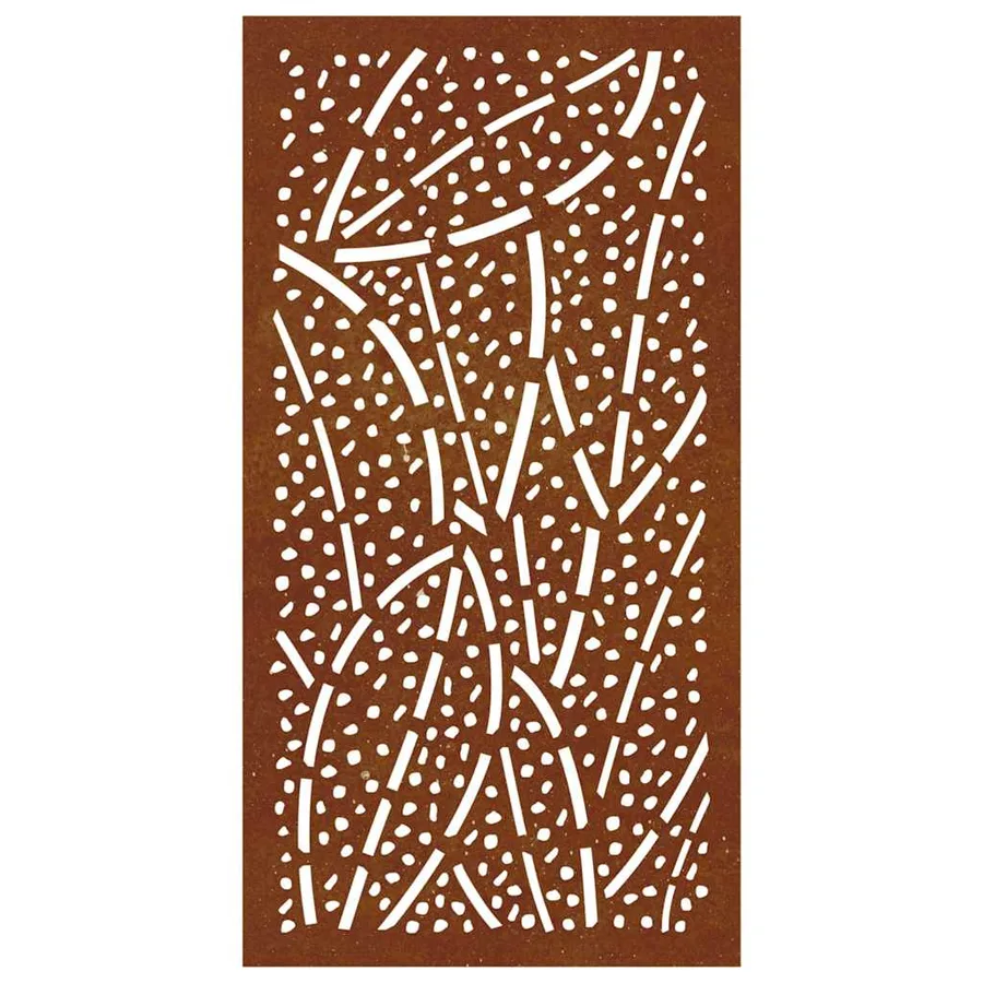 Décoration murale jardin 105x55 cm acier corten design feuille - 4
