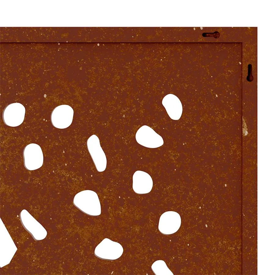 Décoration murale jardin 105x55 cm acier corten design feuille - 7