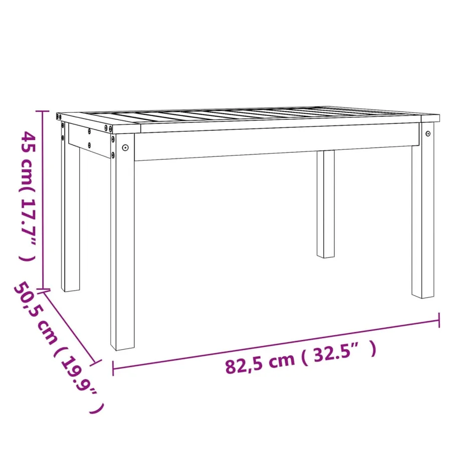 Table de jardin 82,5x50,5x45 cm bois massif de douglas - 8