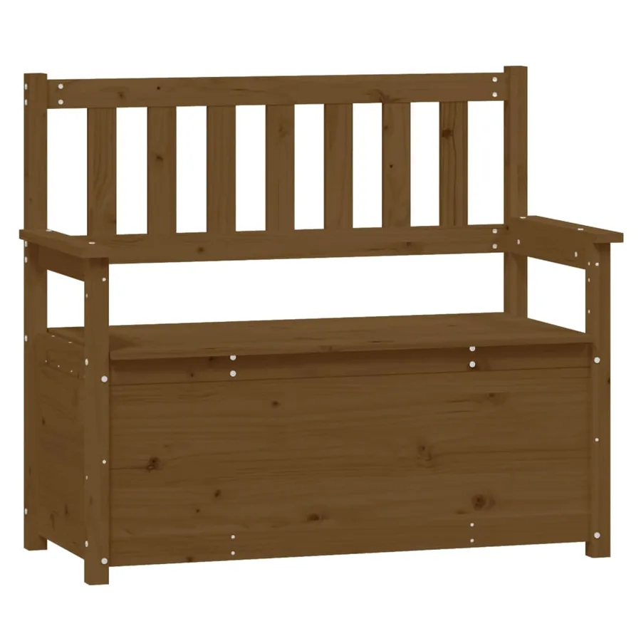 Banc Marron miel 112,5x51,5x96,5 cm Bois de pin massif - 2