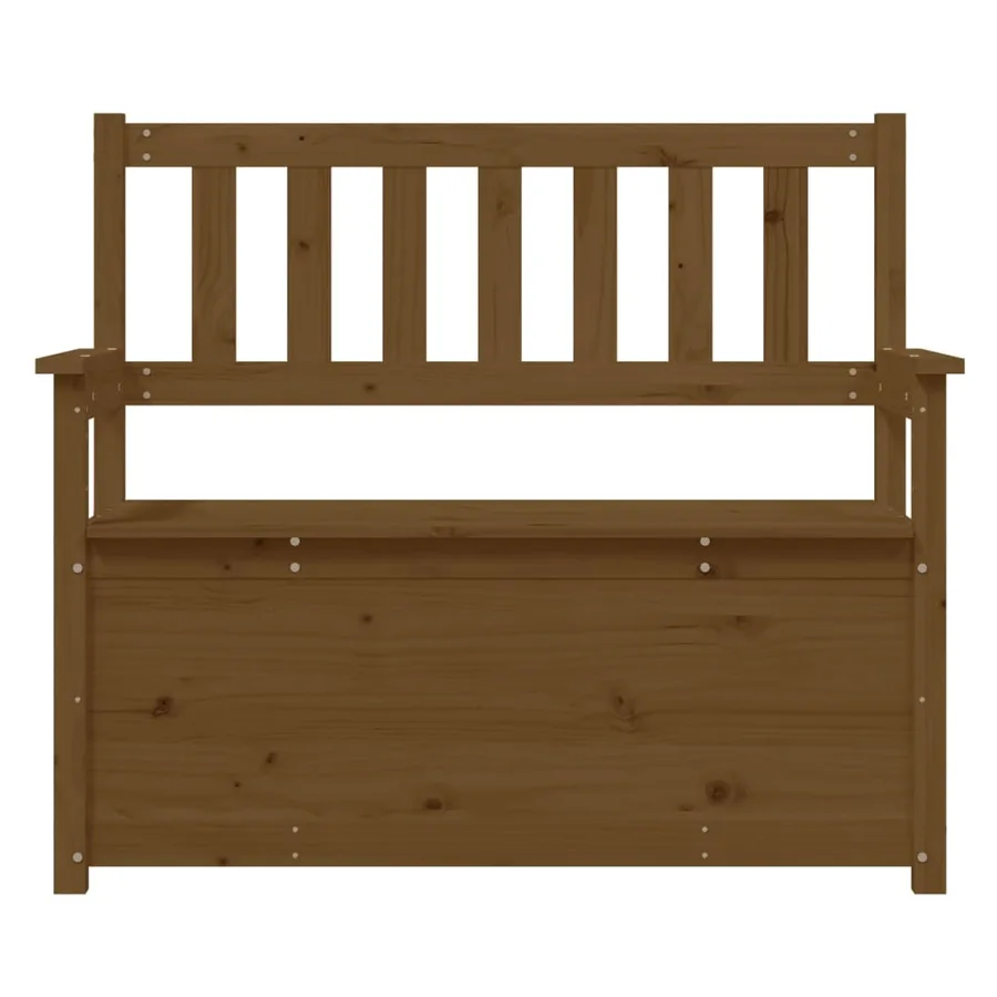 Banc Marron miel 112,5x51,5x96,5 cm Bois de pin massif - 6