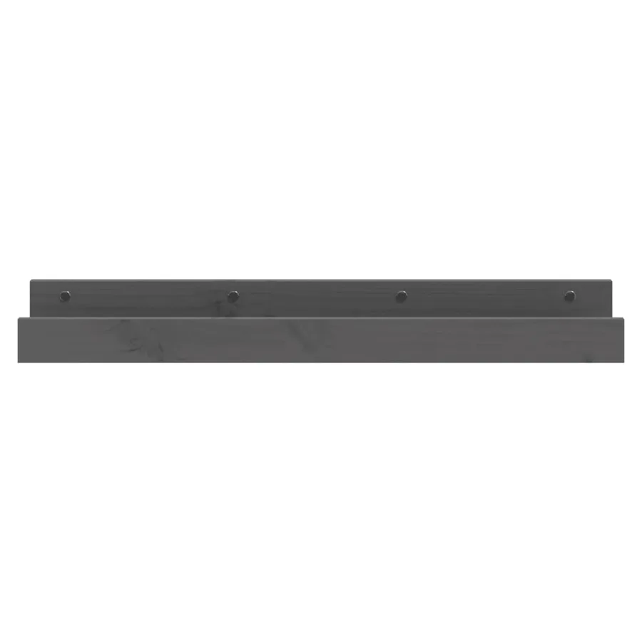Étagères murales 2 pcs Gris 80x12x9 cm Bois de pin massif - 4