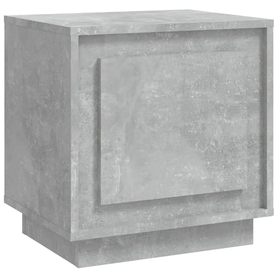 Table de chevet gris béton 44x35x45 cm bois d'ingénierie - 2
