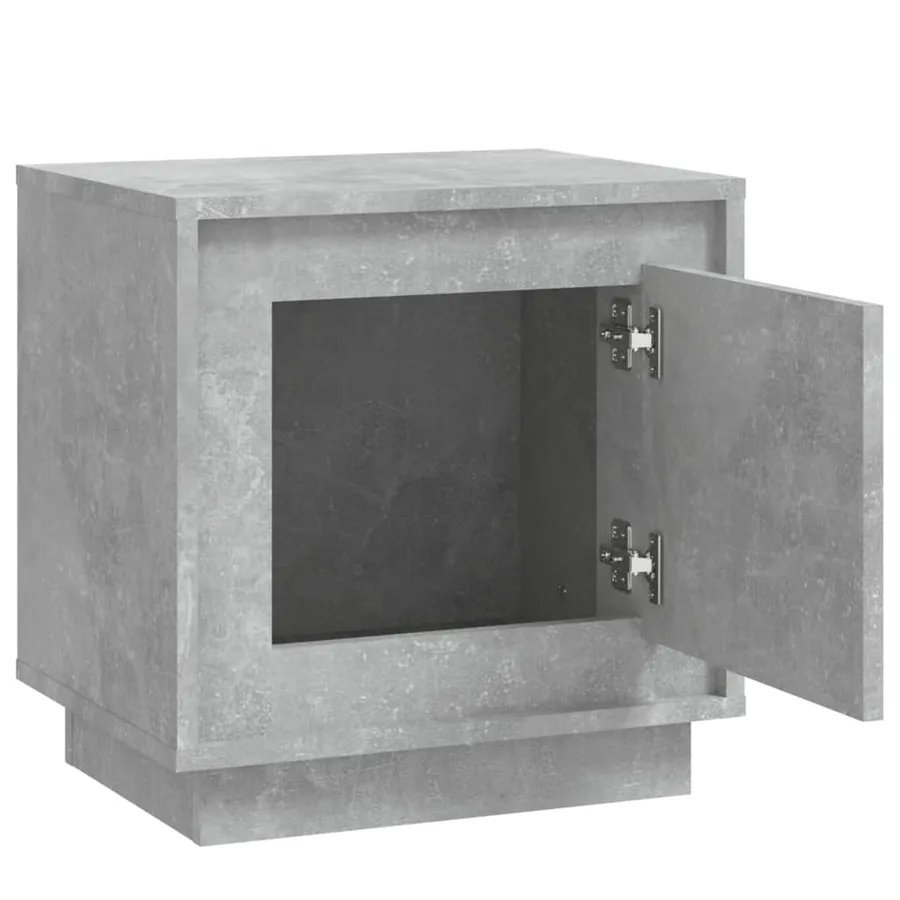 Table de chevet gris béton 44x35x45 cm bois d'ingénierie - 6