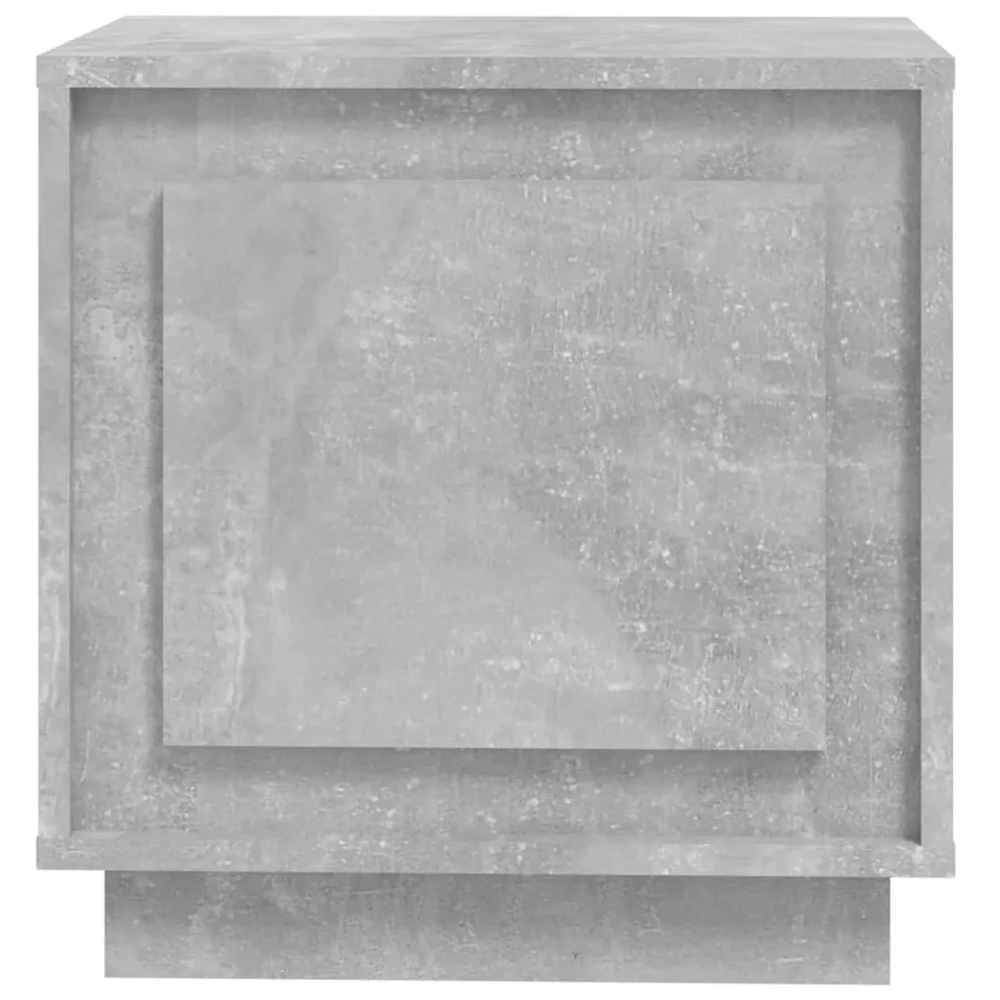 Table de chevet gris béton 44x35x45 cm bois d'ingénierie - 7