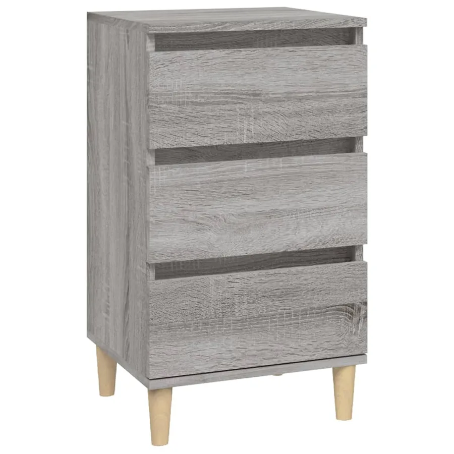 Table de chevet sonoma gris 40x35x70 cm bois d'ingénierie - 2