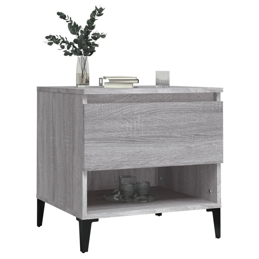 Table d'appoint Sonoma gris 50x46x50 cm Bois d'ingénierie - 4