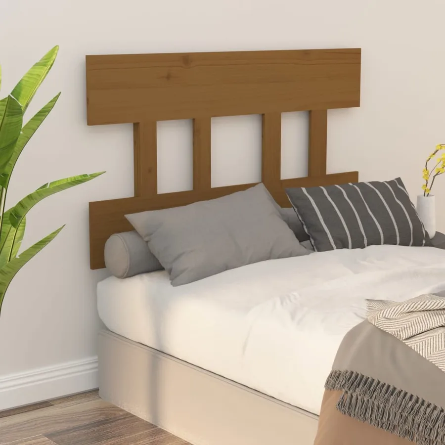 Tête de lit Marron miel 103,5x3x81 cm Bois massif de pin - 5