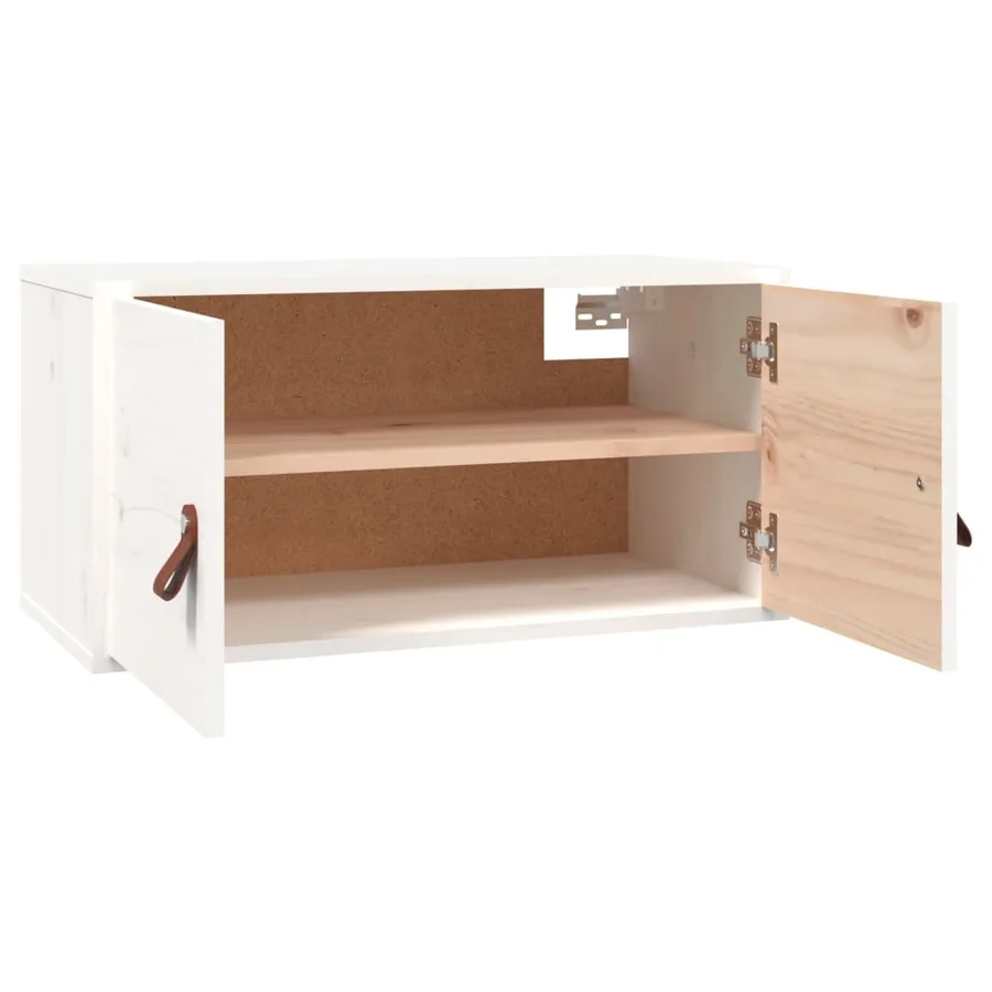 Armoire murale blanc 60x30x30 cm Bois de pin massif - 5