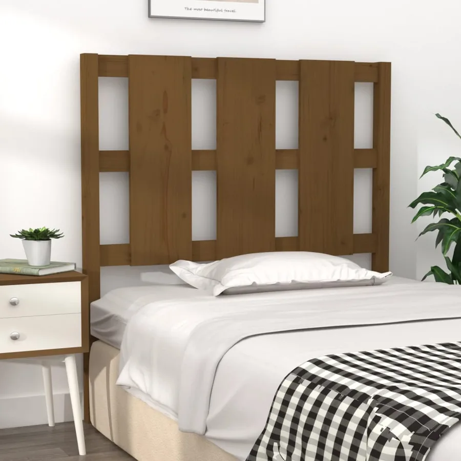 Tête de lit Marron miel 95,5x4x100 cm Bois massif de pin - 3