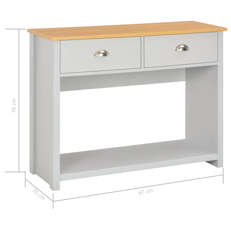 Table console Gris 97 x 35 x 76 cm - 8