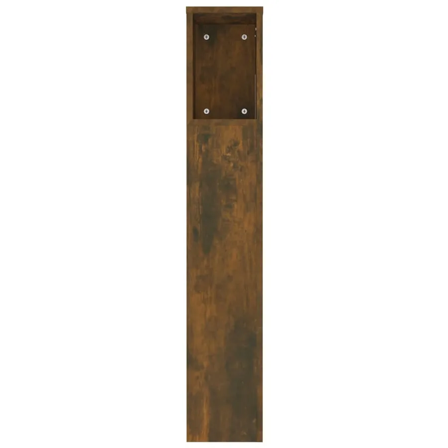 Armoire de tête de lit Chêne fumé 220x18,5x104,5 cm - 5