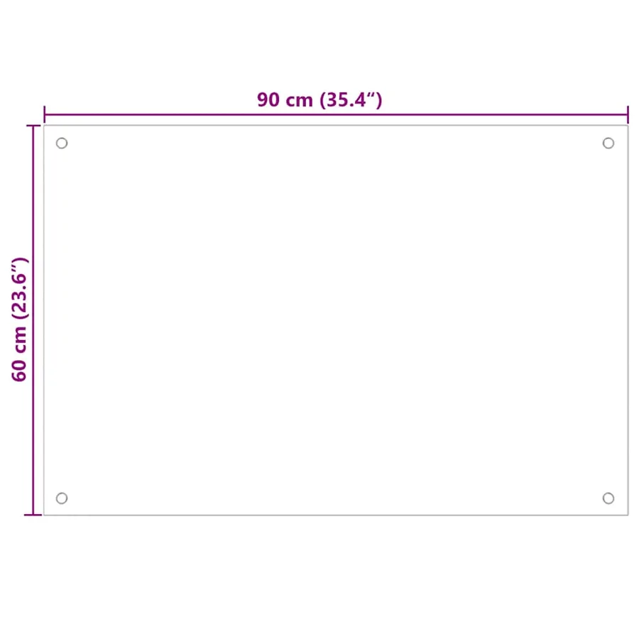 Dosseret de cuisine Transparent 90x60 cm Verre trempé - 10