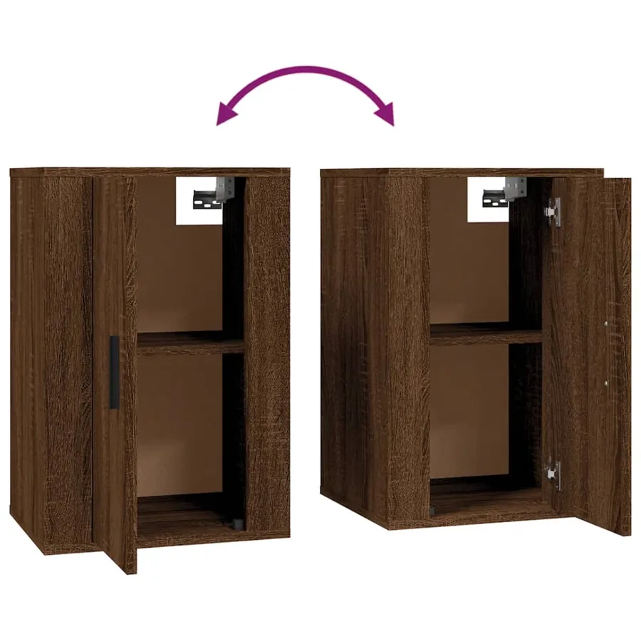 Meubles TV muraux 2 pcs Chêne marron 40x34,5x60 cm - 8