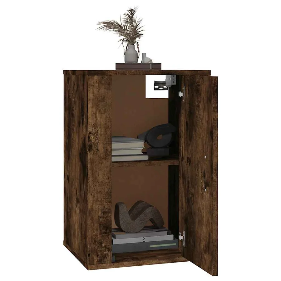Meubles TV muraux 2 pcs Chêne fumé 40x34,5x60 cm - 9