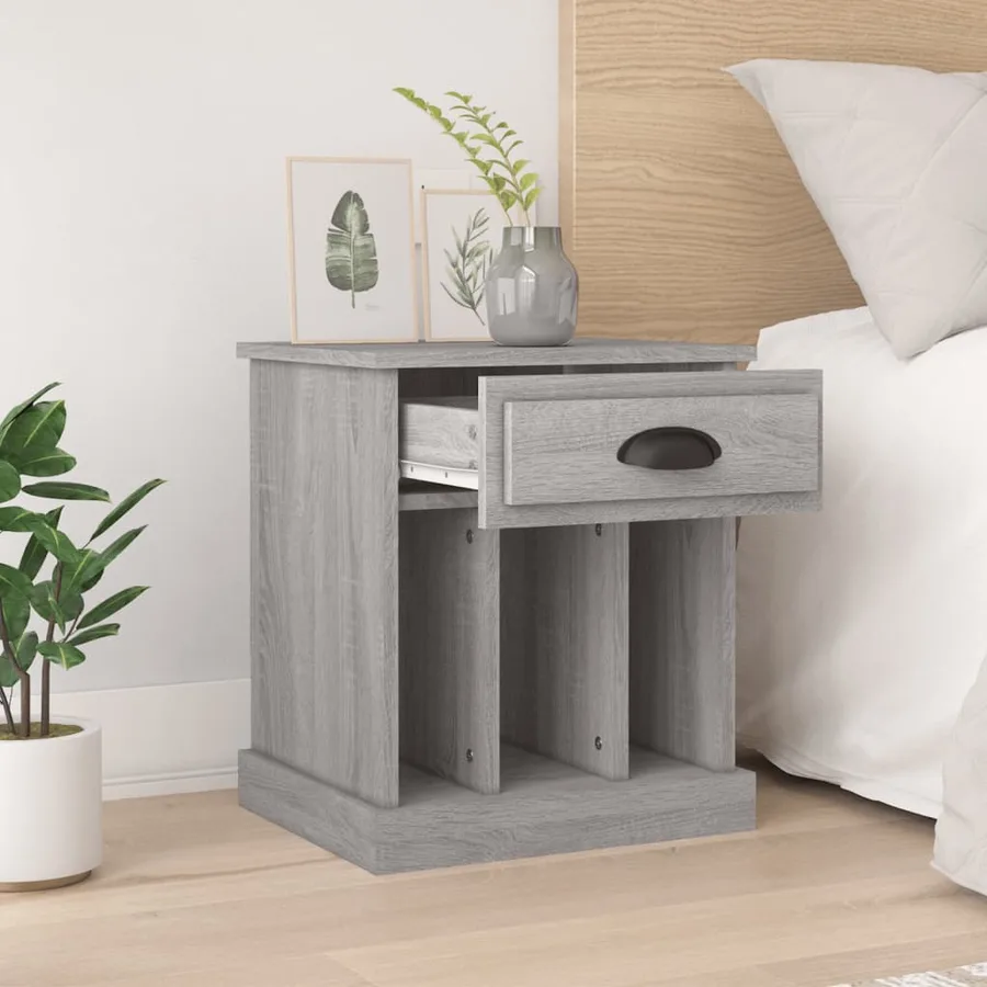 Tables de chevet 2 pcs sonoma gris 43x36x50 cm - 3