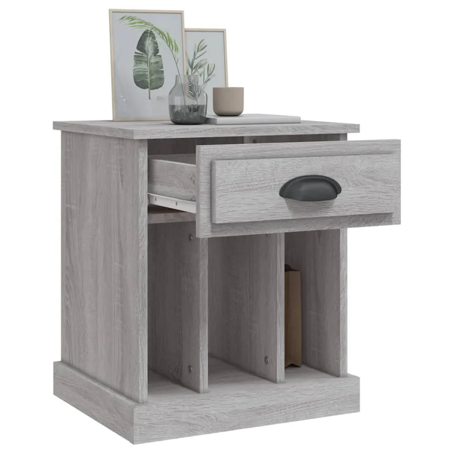 Tables de chevet 2 pcs sonoma gris 43x36x50 cm - 5