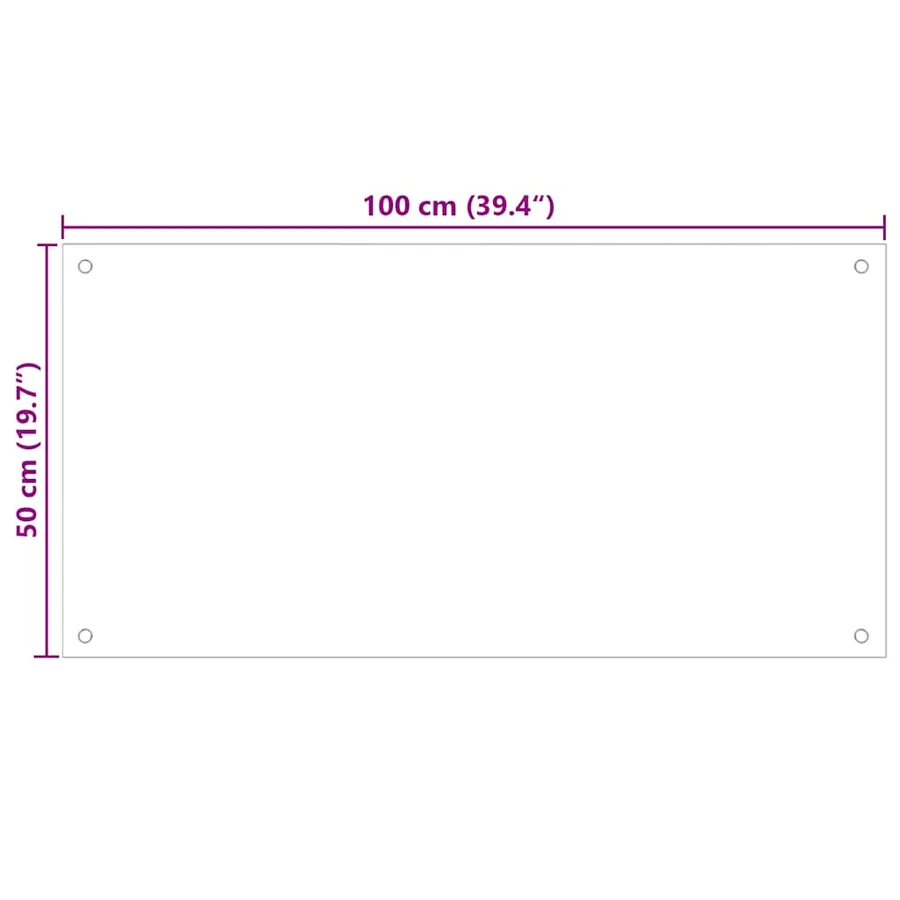 Dosseret de cuisine Transparent 100x50 cm Verre trempé - 10