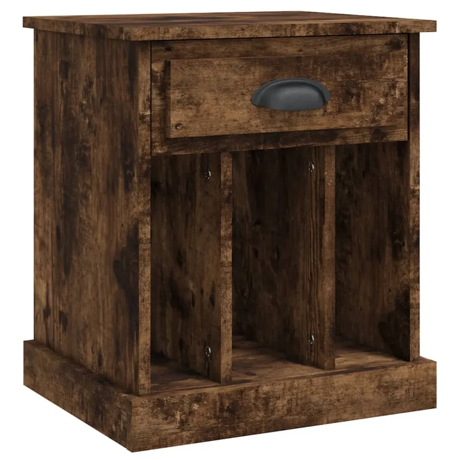 Tables de chevet 2 pcs chêne fumé 43x36x50 cm - 6