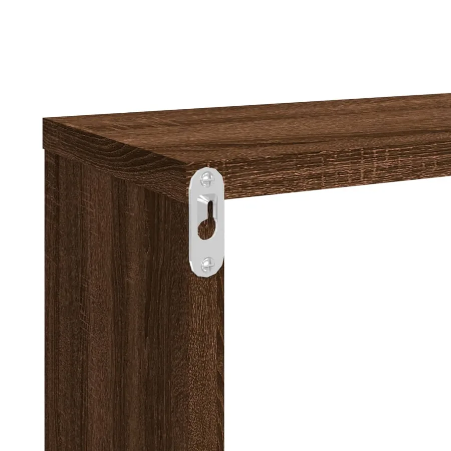 Étagères murales cubiques 4 pcs Chêne marron 80x15x26,5 cm - 8