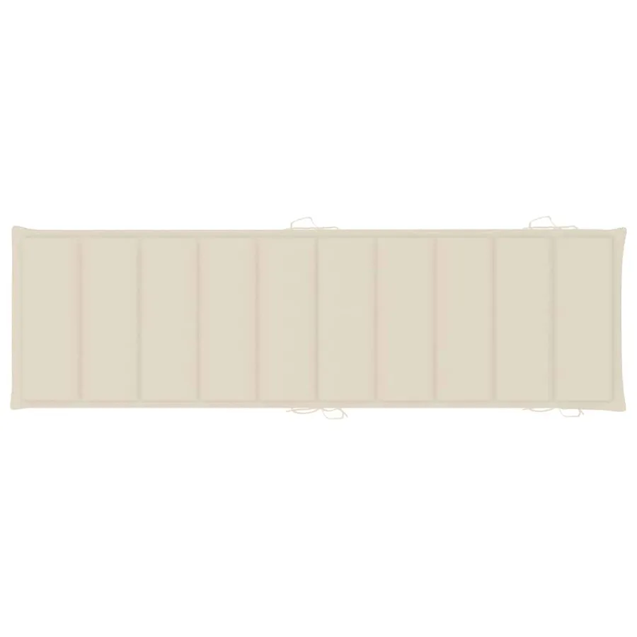 Chaises longues lot de 2 avec table et coussins Acacia solide - 10