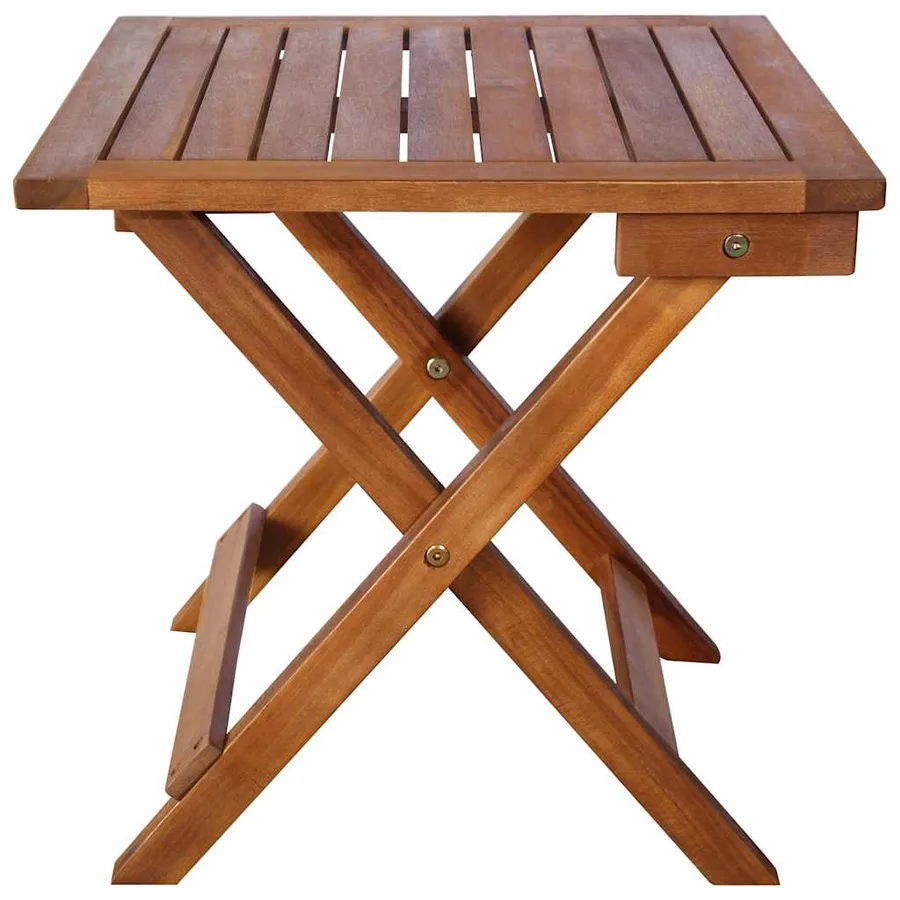 Chaises longues lot de 2 avec table et coussins Acacia solide - 6