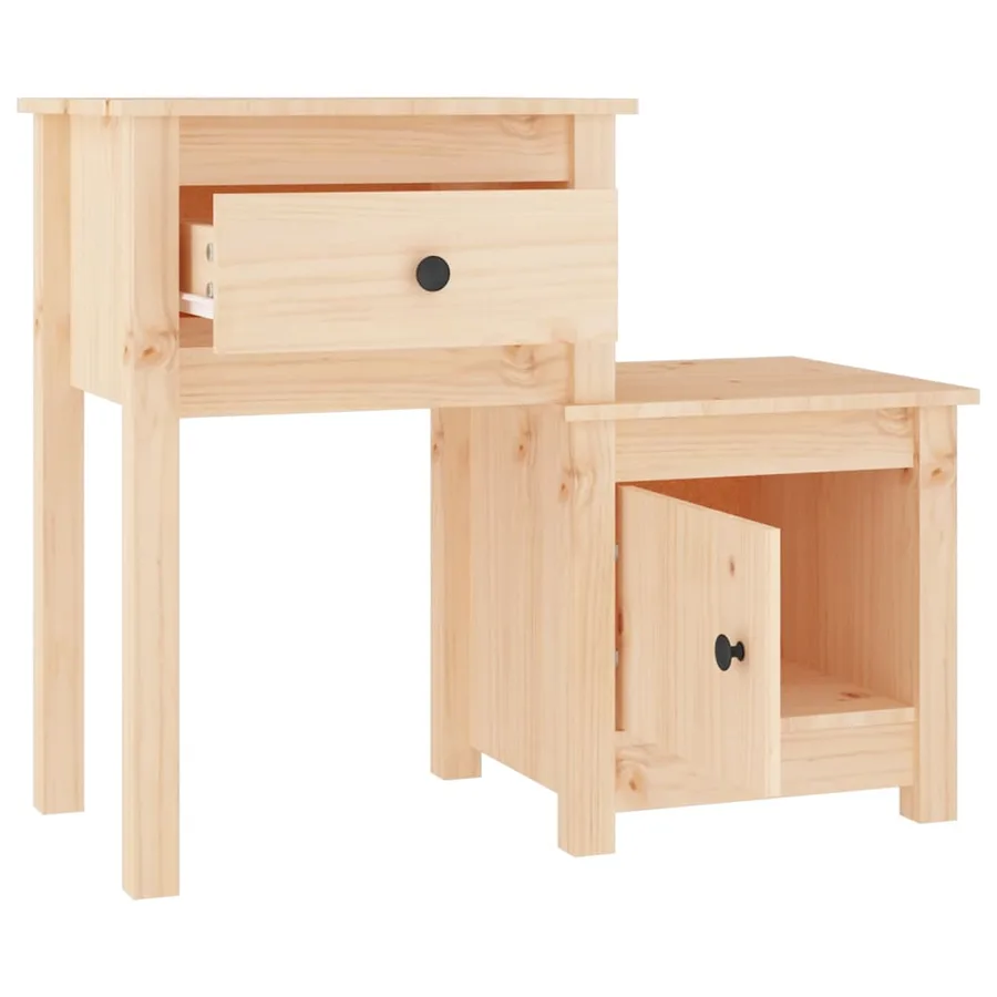 Table de chevet 79,5x38x65,5 cm Bois de pin massif - 3