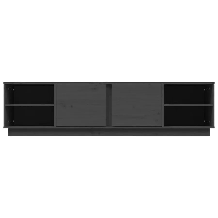 Meuble TV Gris 156x40x40 cm Bois de pin massif - 6