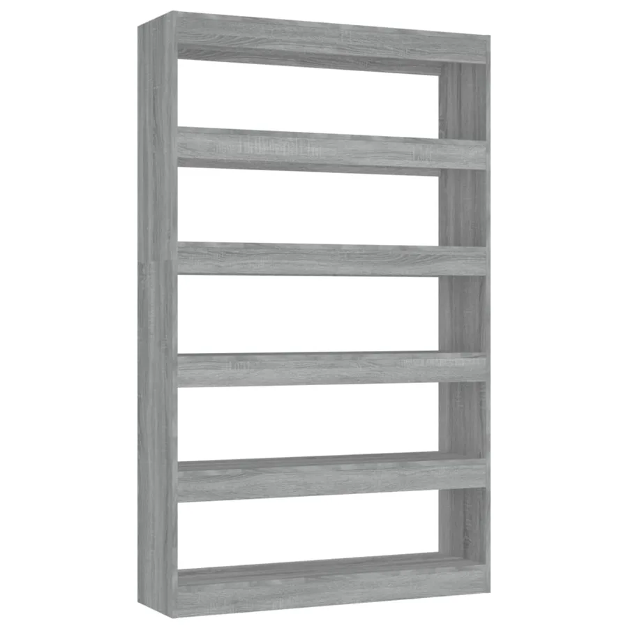 Bibliothèque/Séparateur de pièce sonoma gris 100x30x166 cm - 2