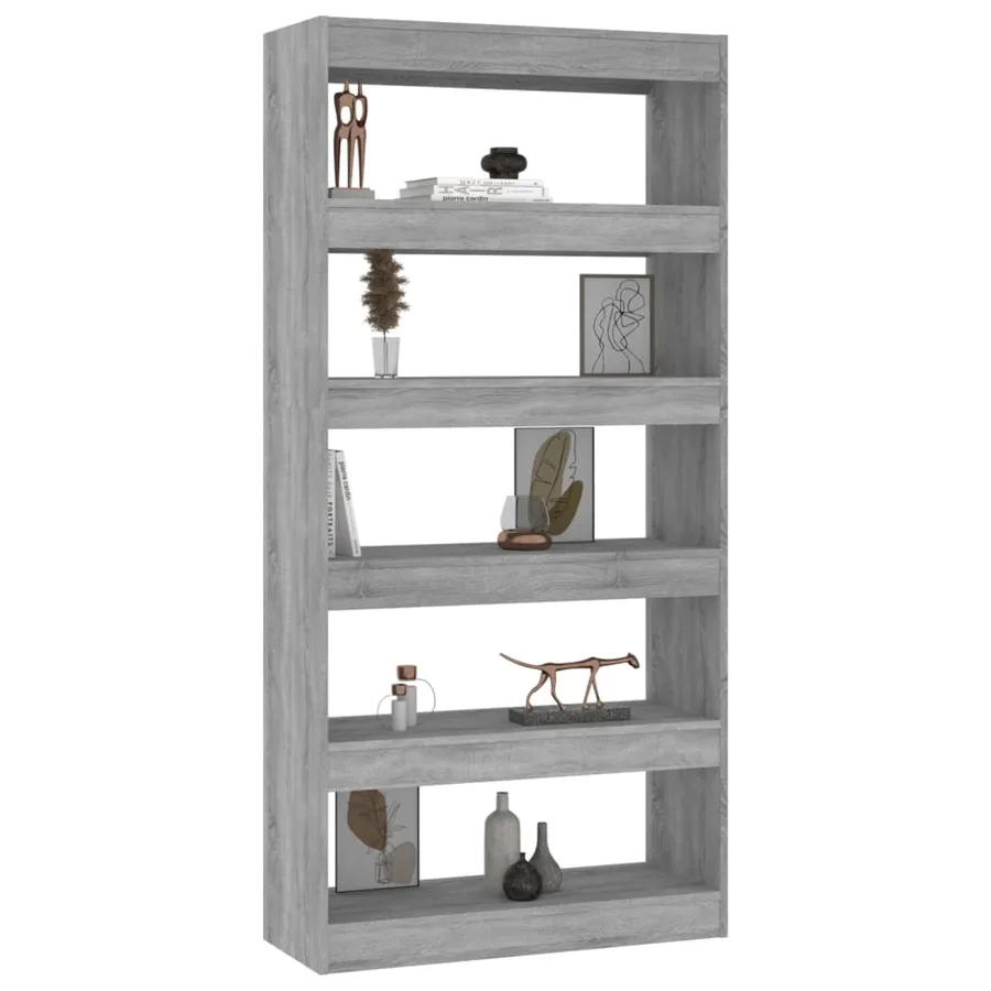 Bibliothèque/Séparateur de pièce Sonoma gris Bois d'ingénierie - 4