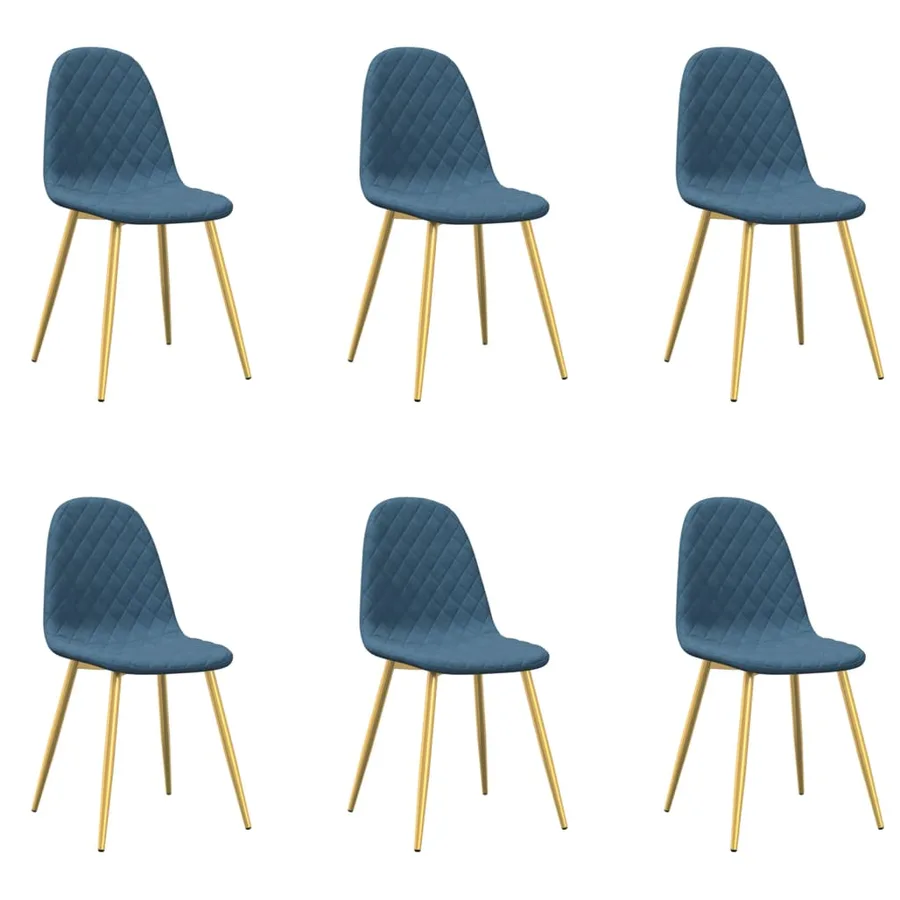 Chaises à manger lot de 6 gris clair velours - 2