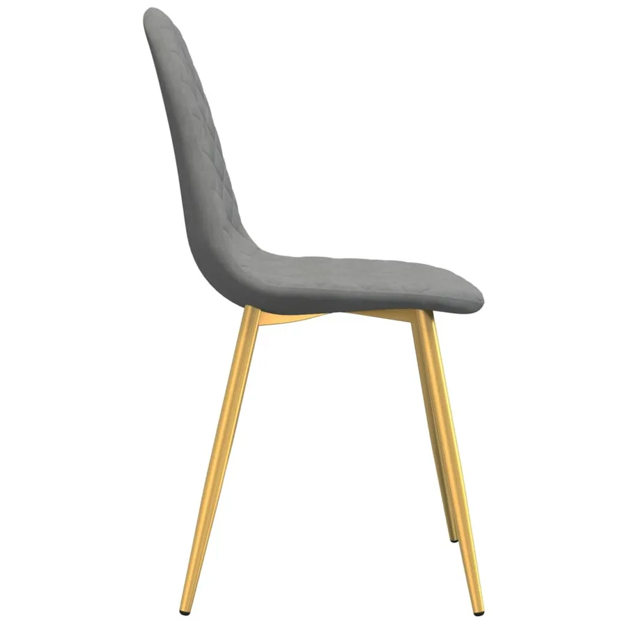 Chaises à manger lot de 6 gris clair velours - 5