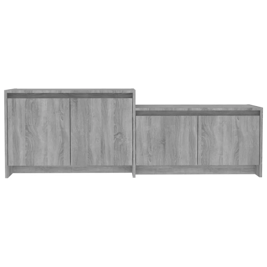Meuble TV Sonoma gris 146,5x35x50 cm Bois d'ingénierie - 6