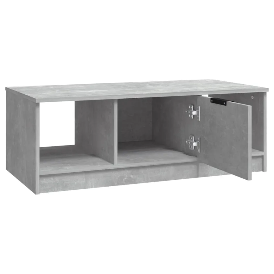 Table basse gris béton 102x50x36 cm bois d'ingénierie - 5