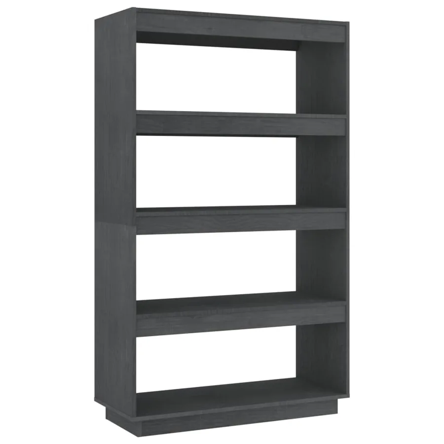 Bibliothèque/Séparateur de pièce Gris 80x35x135 cm Pin massif - 2