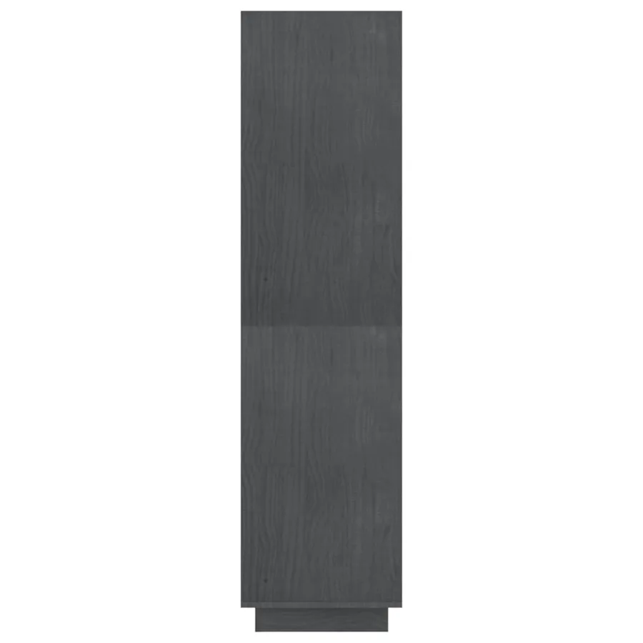 Bibliothèque/Séparateur de pièce Gris 80x35x135 cm Pin massif - 6