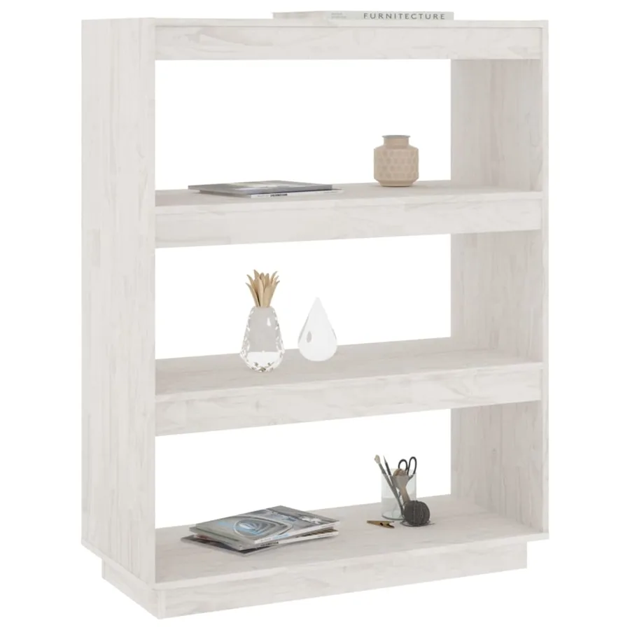 Bibliothèque/Séparateur de pièce Blanc 80x35x103 cm Bois de pin - 4